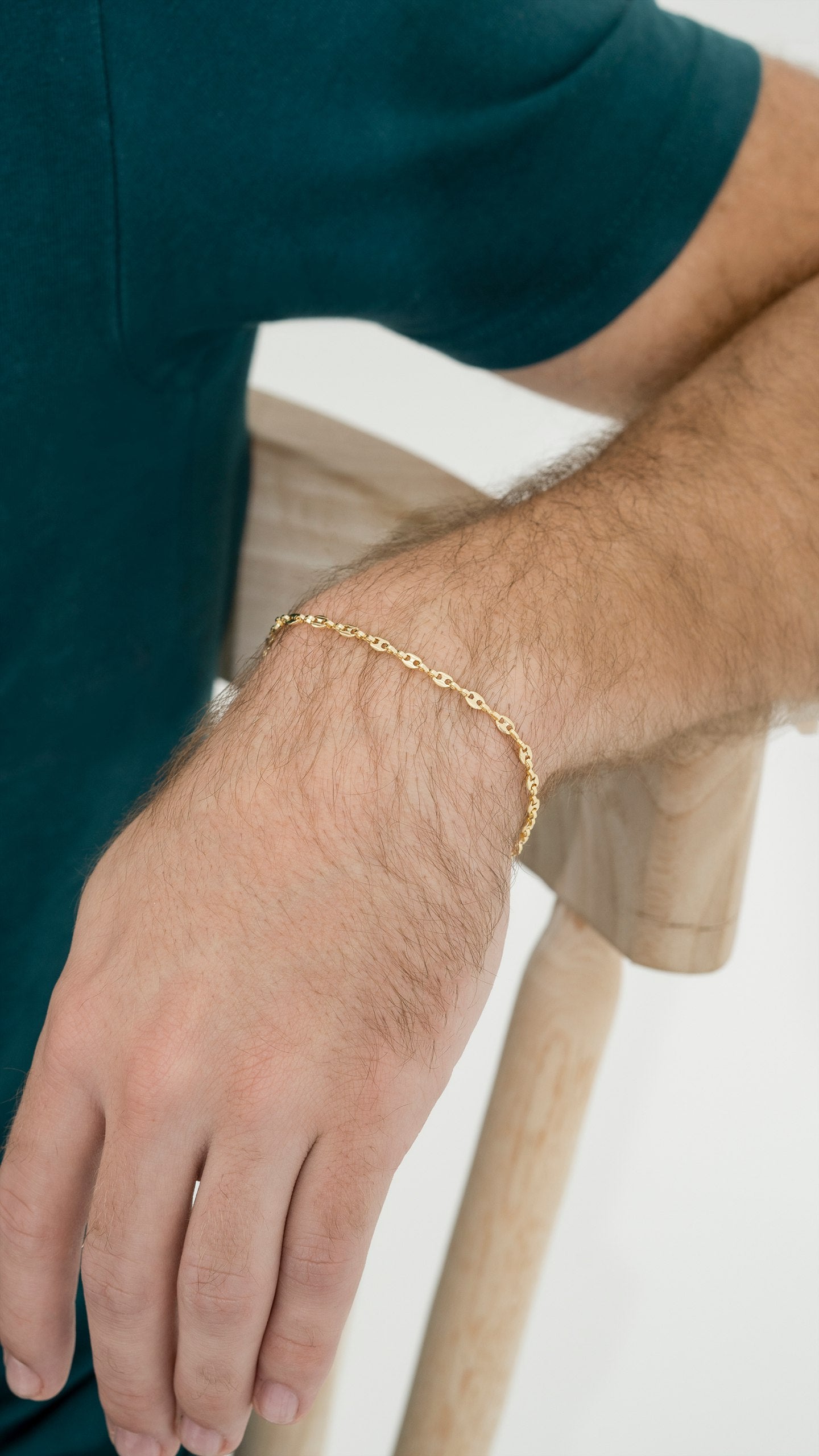Pulsera tejido gucci delgada de 18cms