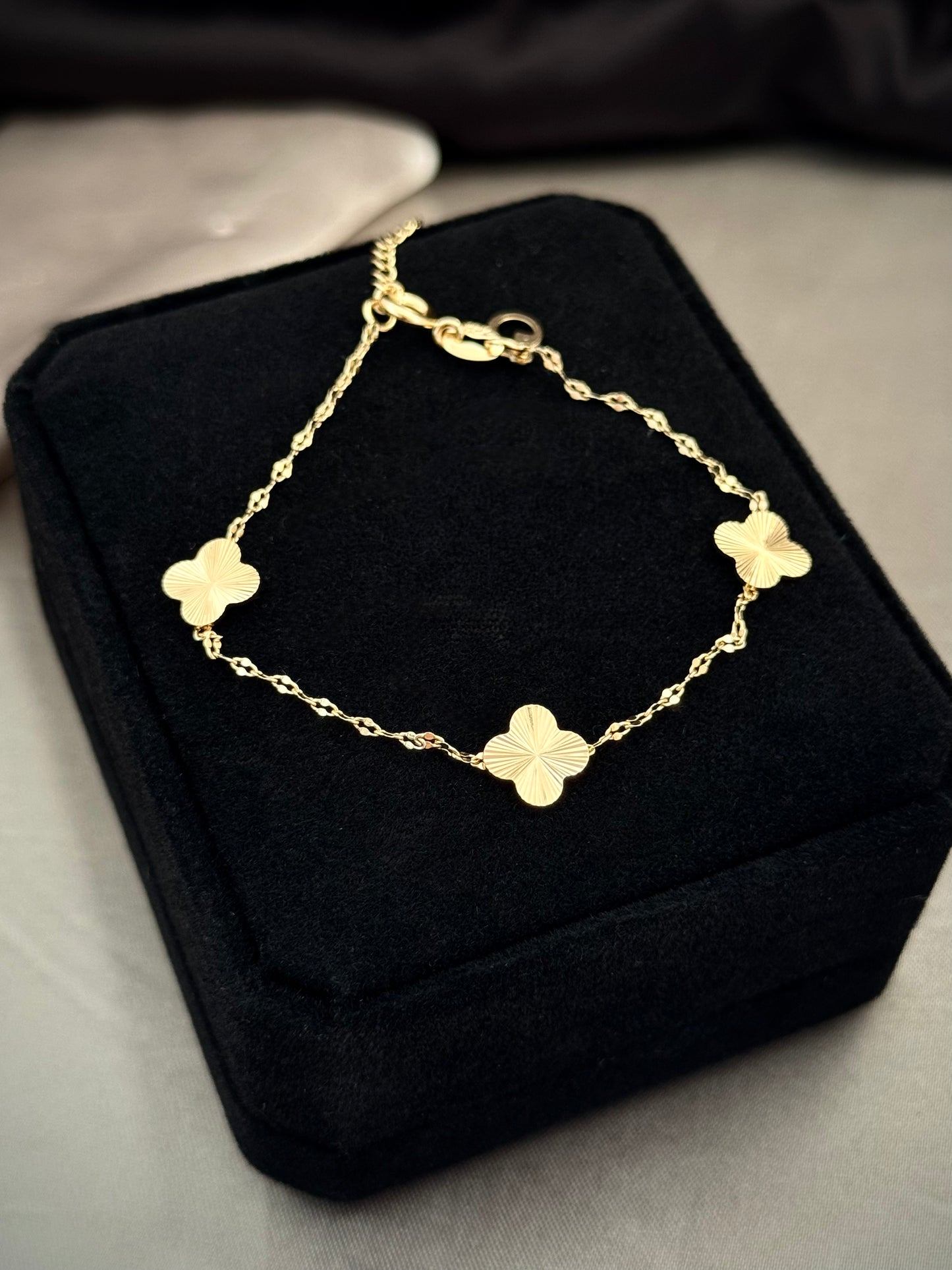 Pulsera Trébol Espejos 17cms