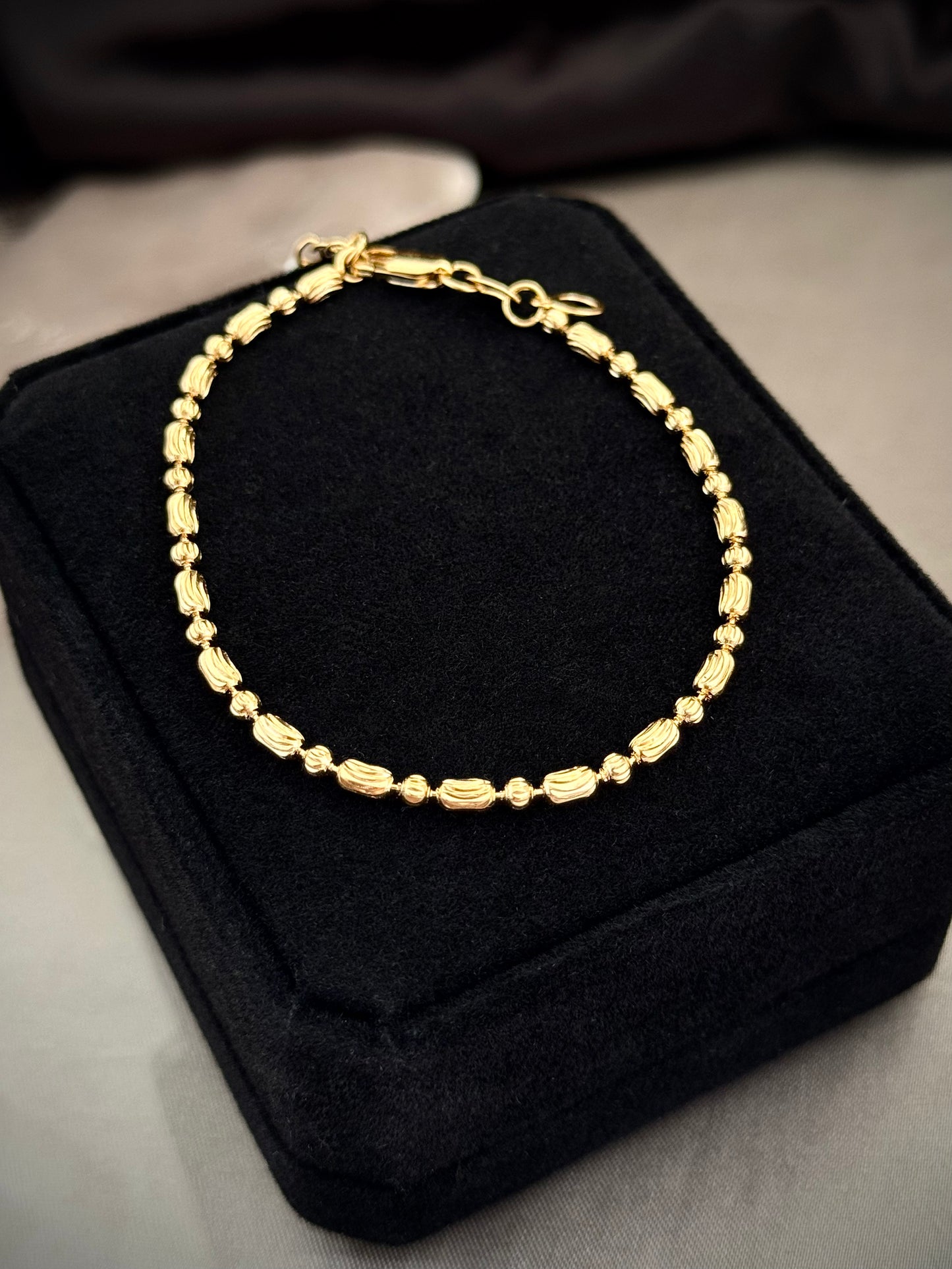 Pulsera Militar barril diamantado 3mm 18cms